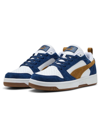 SNEAKERS REBOUND V6 LOW PUMA DA UOMO BIANCO MARRONE