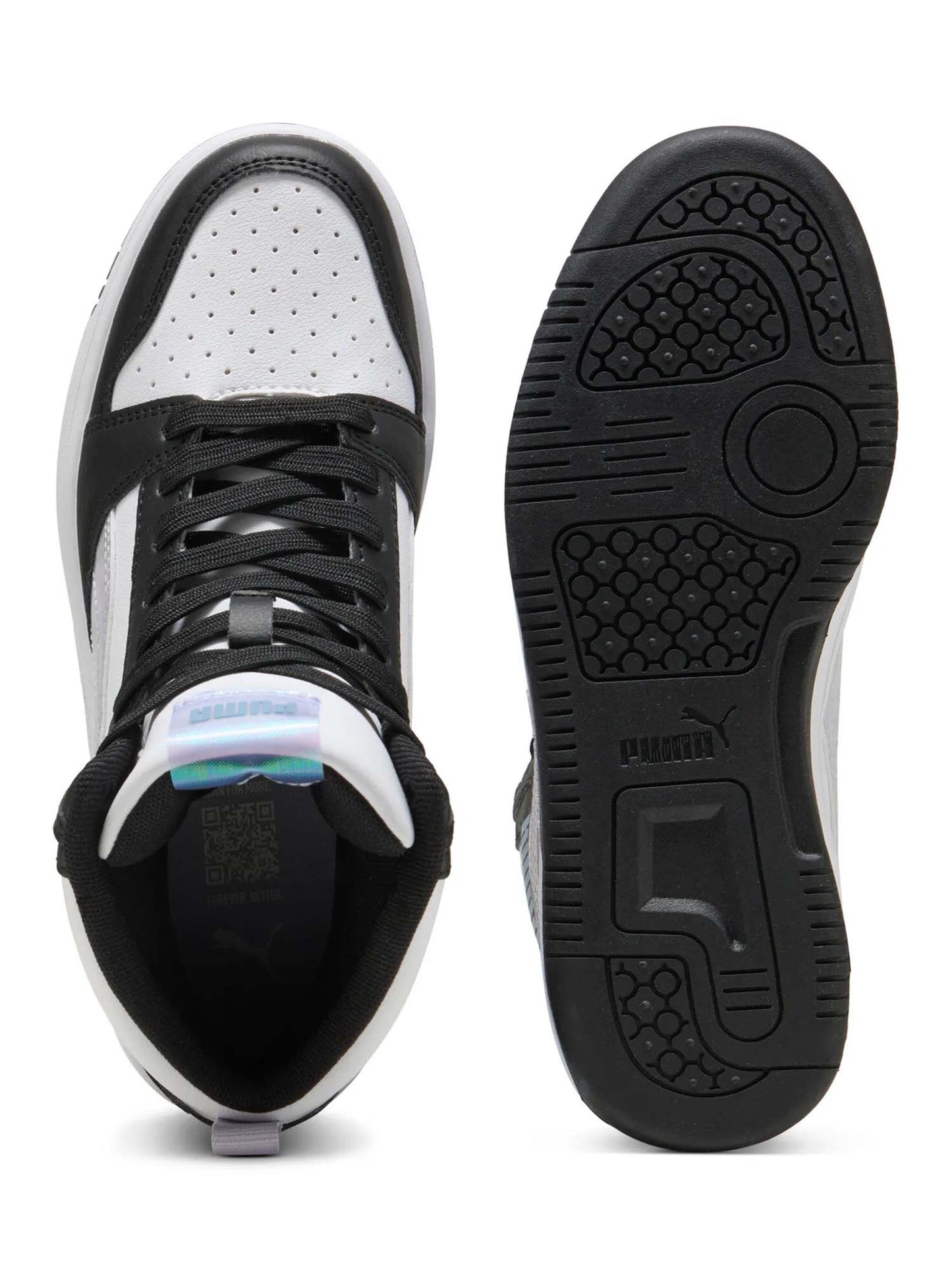 SNEAKERS REBOUND V6 MID PUMA DA RAGAZZA NERO VIOLA