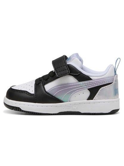SNEAKERS REBOUND V6 LOW SPACE BELLE PUMA DA BAMBINA BIANCO VIOLA