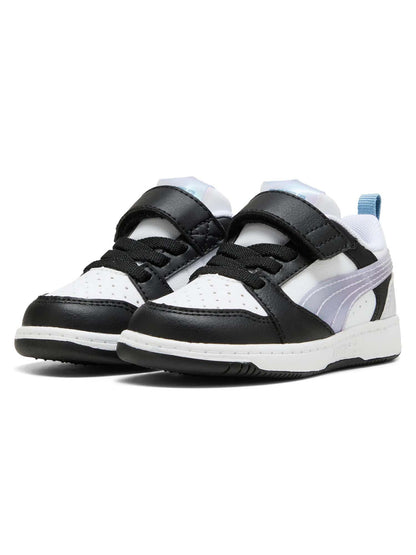 SNEAKERS REBOUND V6 LOW SPACE BELLE PUMA DA BAMBINA BIANCO VIOLA