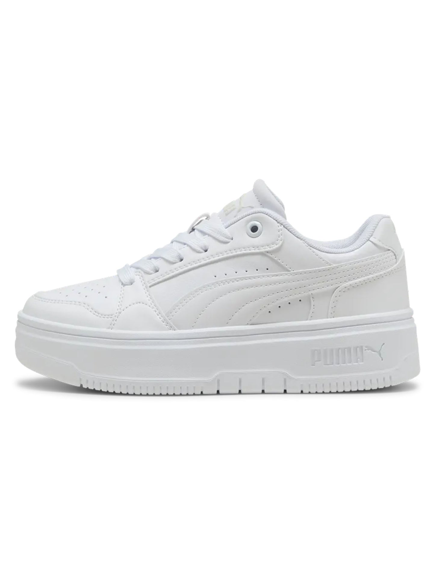Sneakers Puma Rebound Femme unisex bambino bianche dallo stile anni '80