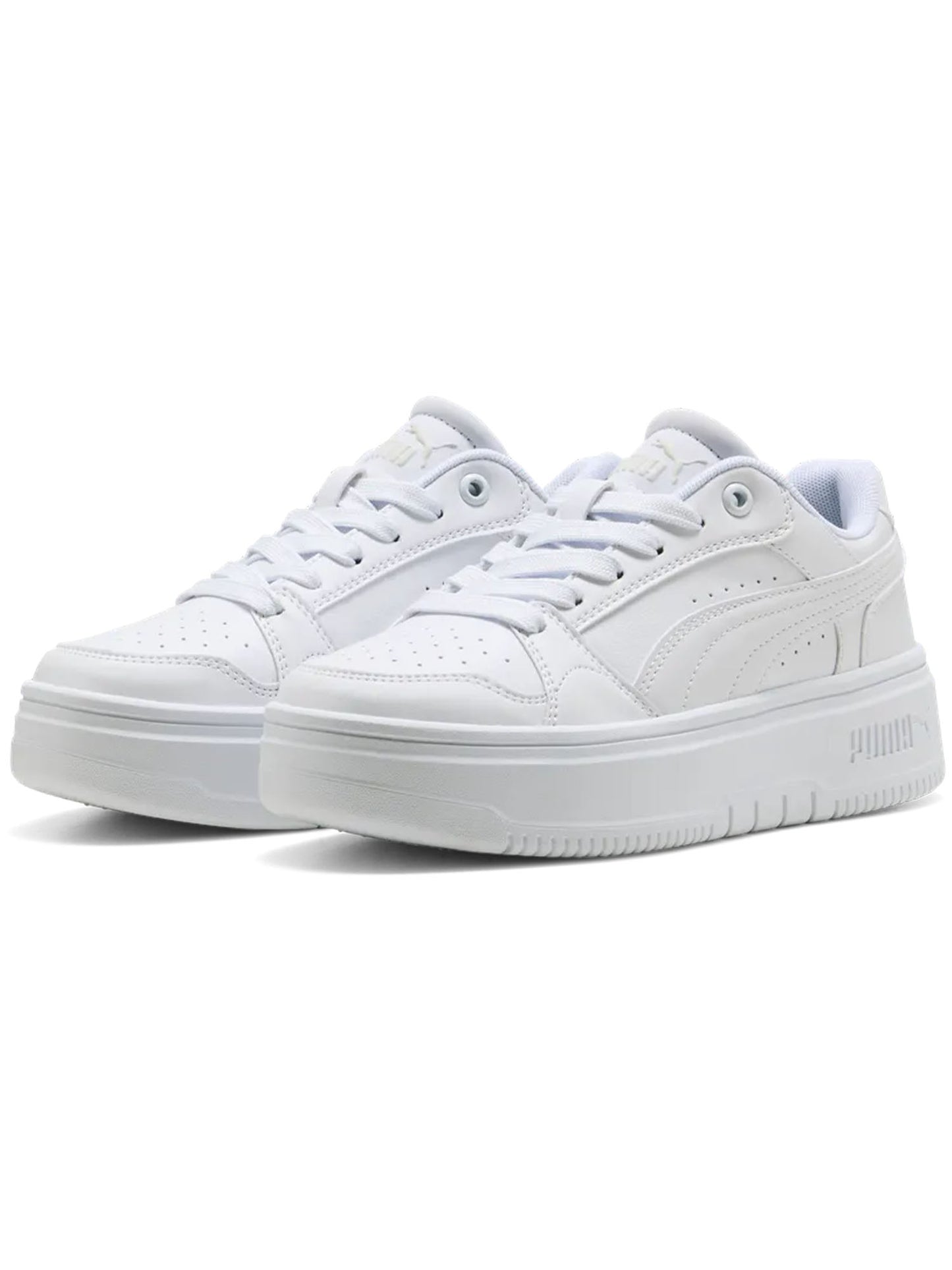 Sneakers Puma Rebound Femme unisex bambino bianche dallo stile anni '80