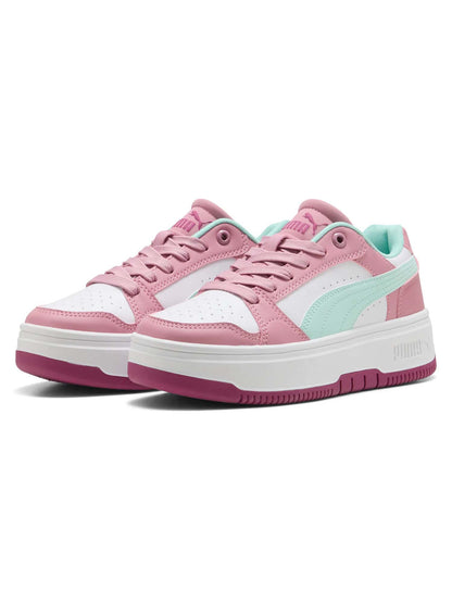 SNEAKERS REBOUND FEMME PUMA DA BAMBINA BIANCO ROSA