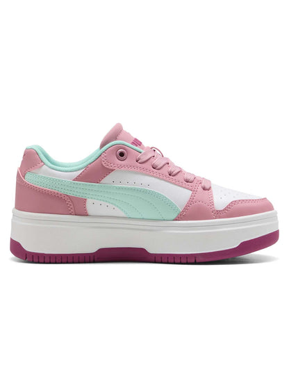 SNEAKERS REBOUND FEMME PUMA DA BAMBINA BIANCO ROSA