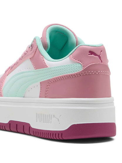 SNEAKERS REBOUND FEMME PUMA DA BAMBINA BIANCO ROSA