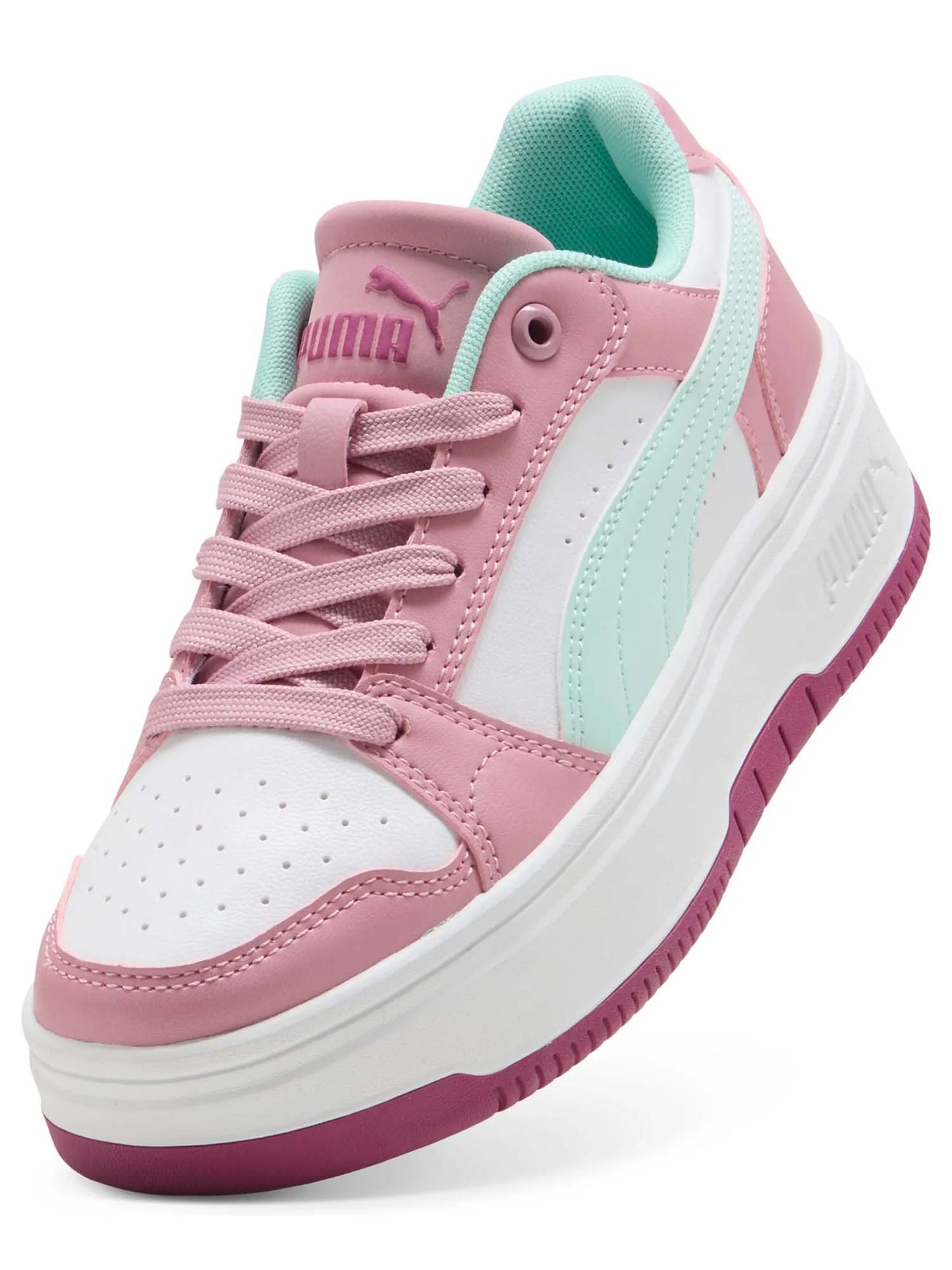 SNEAKERS REBOUND FEMME PUMA DA BAMBINA BIANCO ROSA