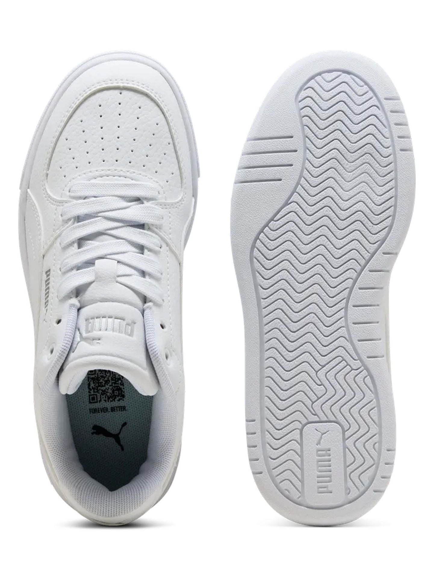 Sneakers Puma Caven III per bambino unisex in bianco dallo stile rétro