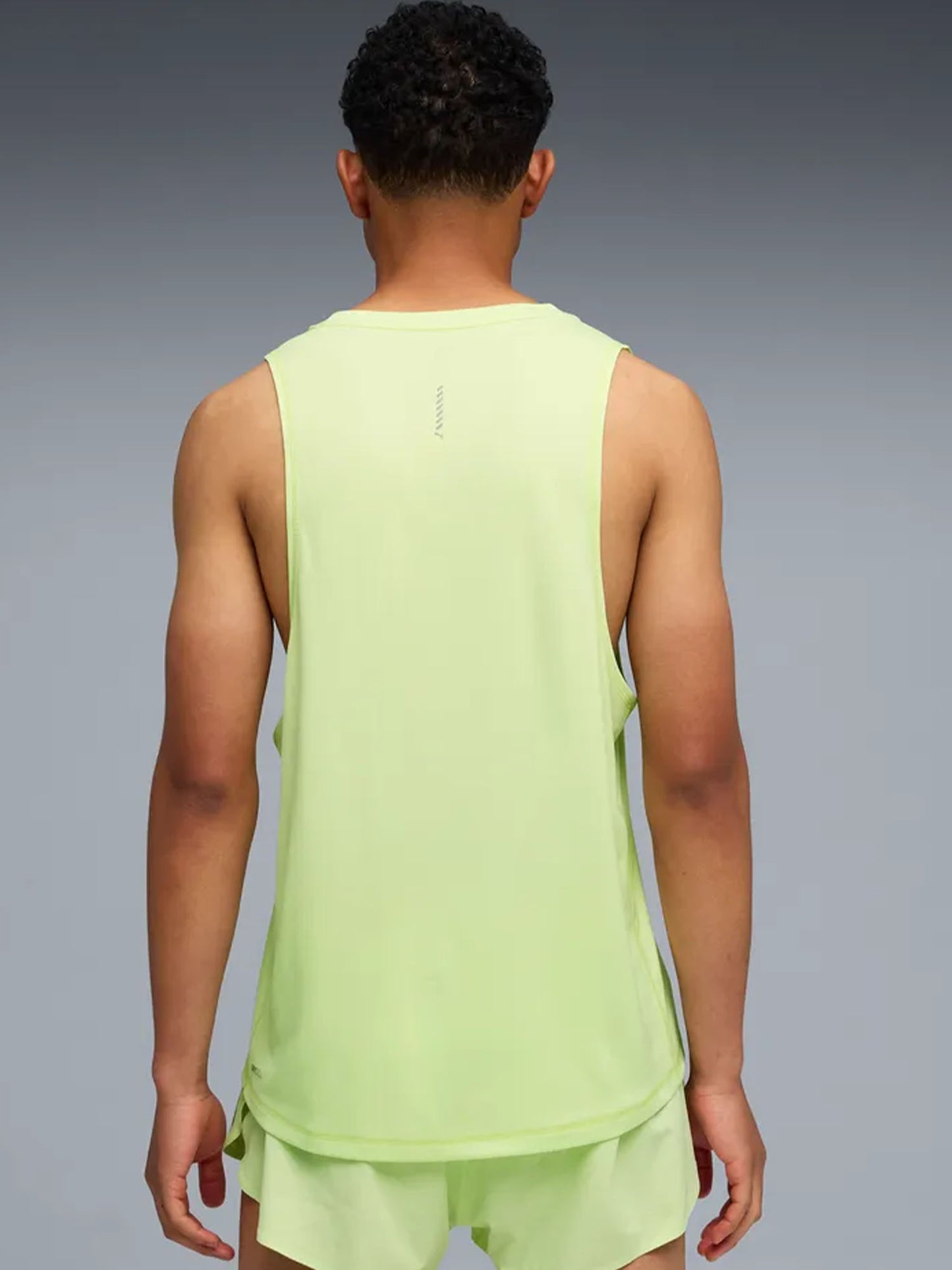 Canotta Run Velocity, performance e comfort uomo in giallo