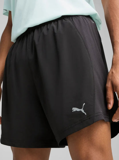 Shorts Run Velocity 5" uomo in nero per performance sportive