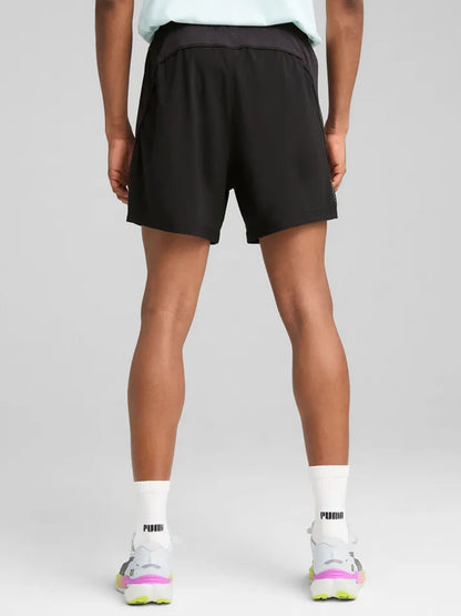Shorts Run Velocity 5" uomo in nero per performance sportive
