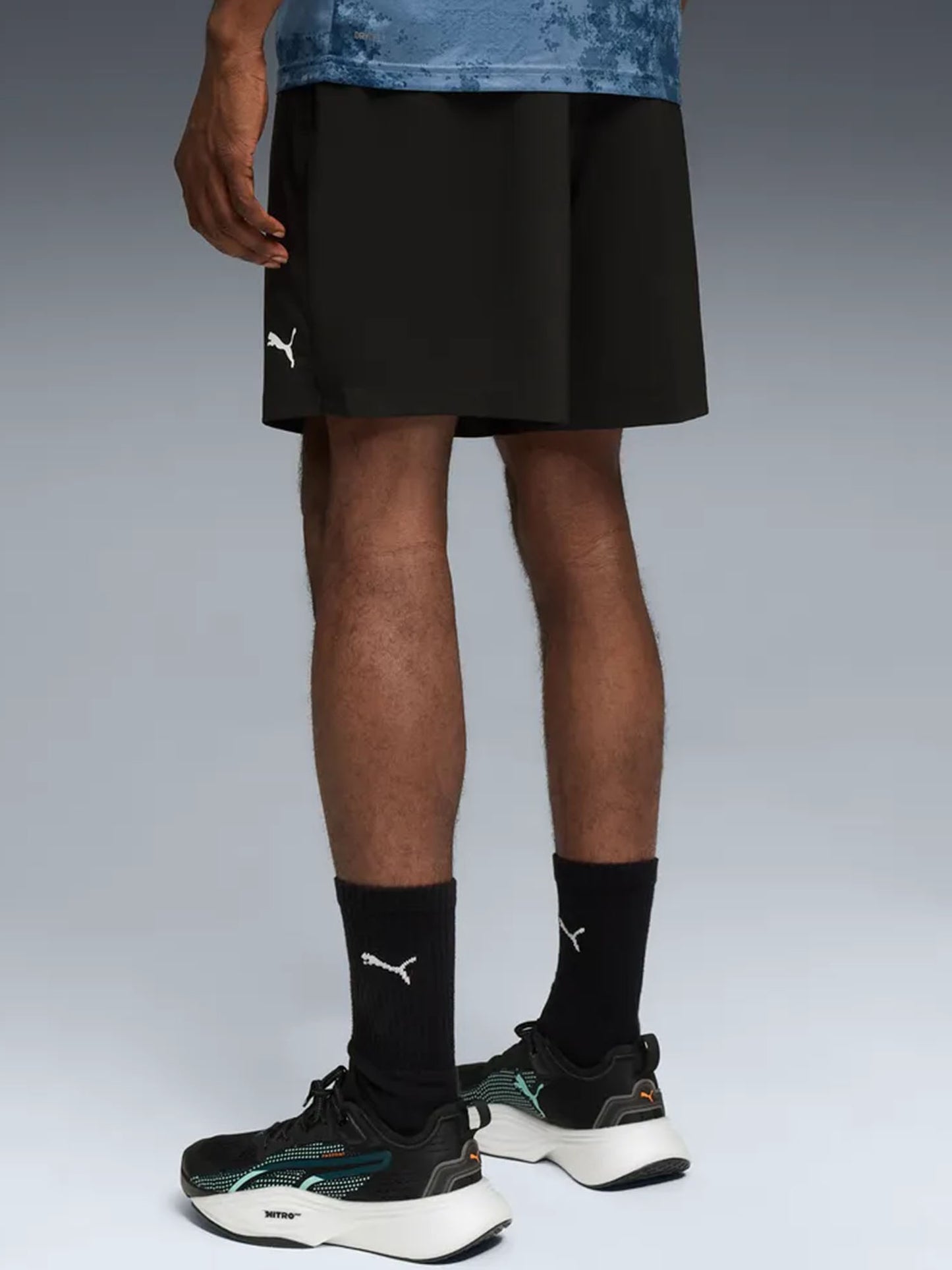 Puma Foundation 7'' shorts sportivi uomo neri con tasche zip