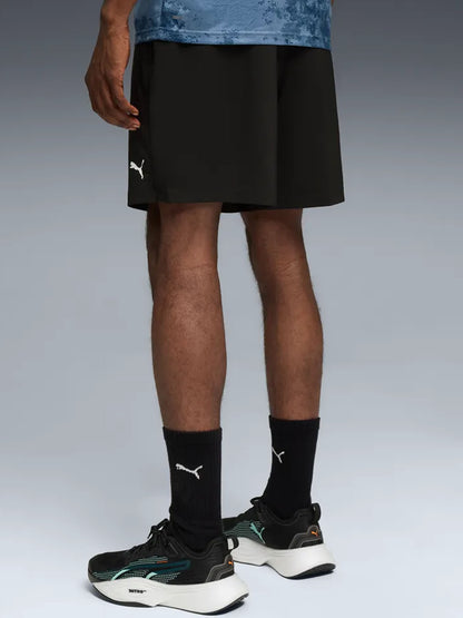Puma Foundation 7'' shorts sportivi uomo neri con tasche zip