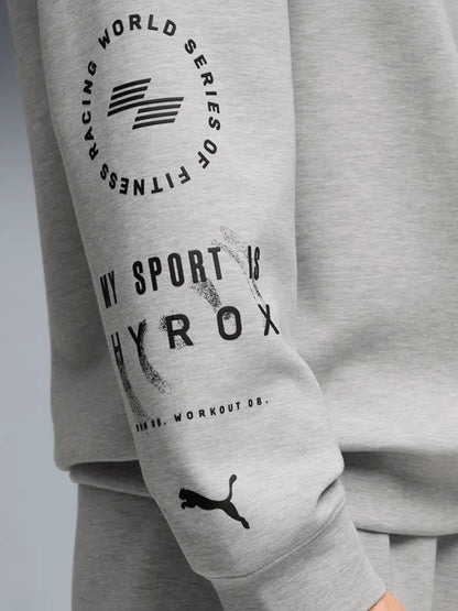Felpa uomo Puma x HYROX Cloudspun ultra soft grigio chiaro