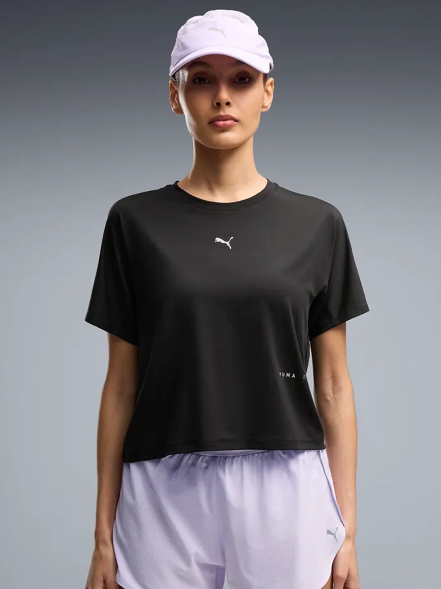 Puma Brightstride Cloudspun, t-shirt da donna nera