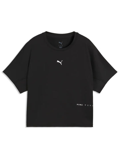 Puma Brightstride Cloudspun, t-shirt da donna nera