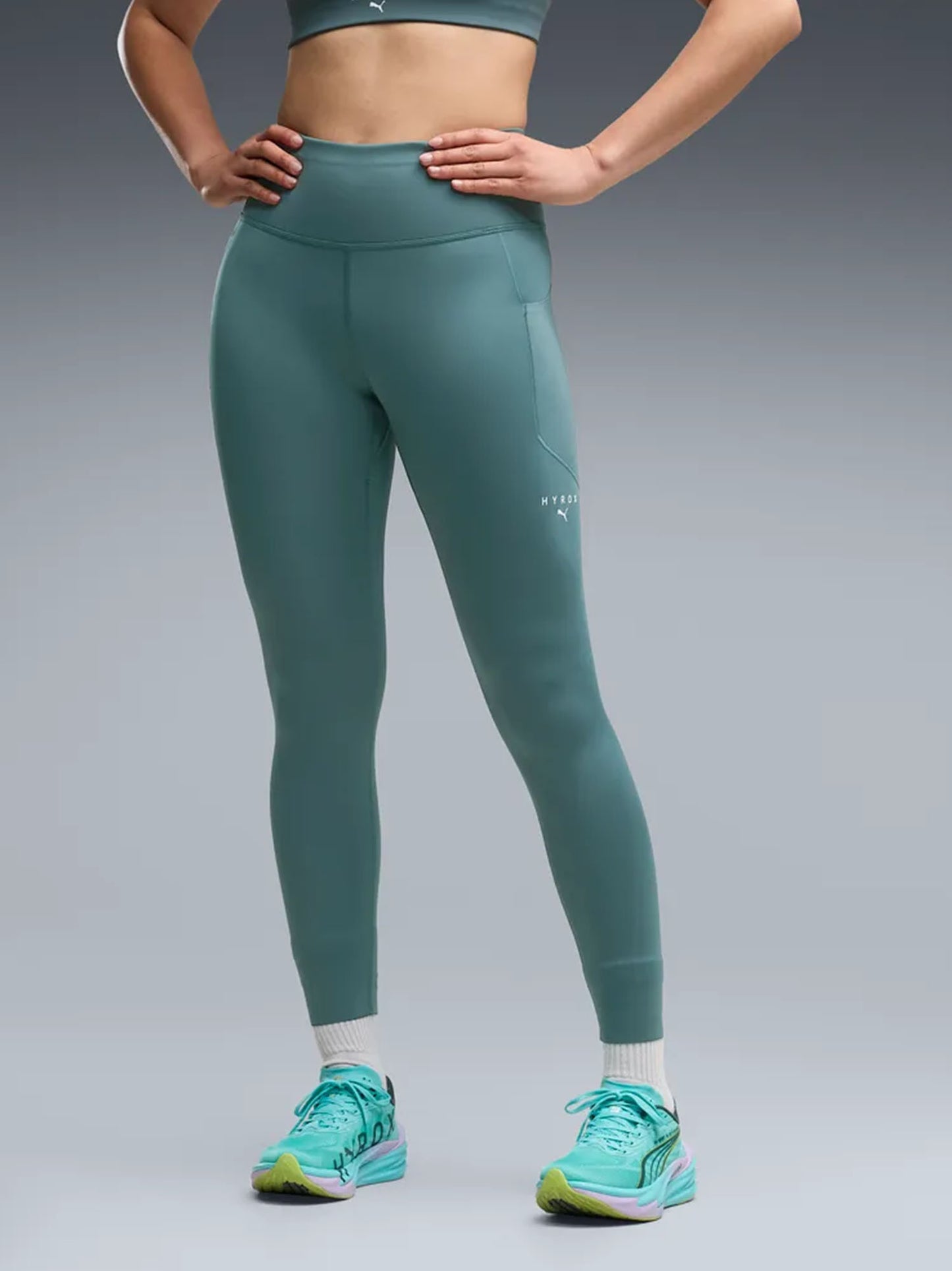 Puma Hyrox Pwrmode, leggings da donna verde