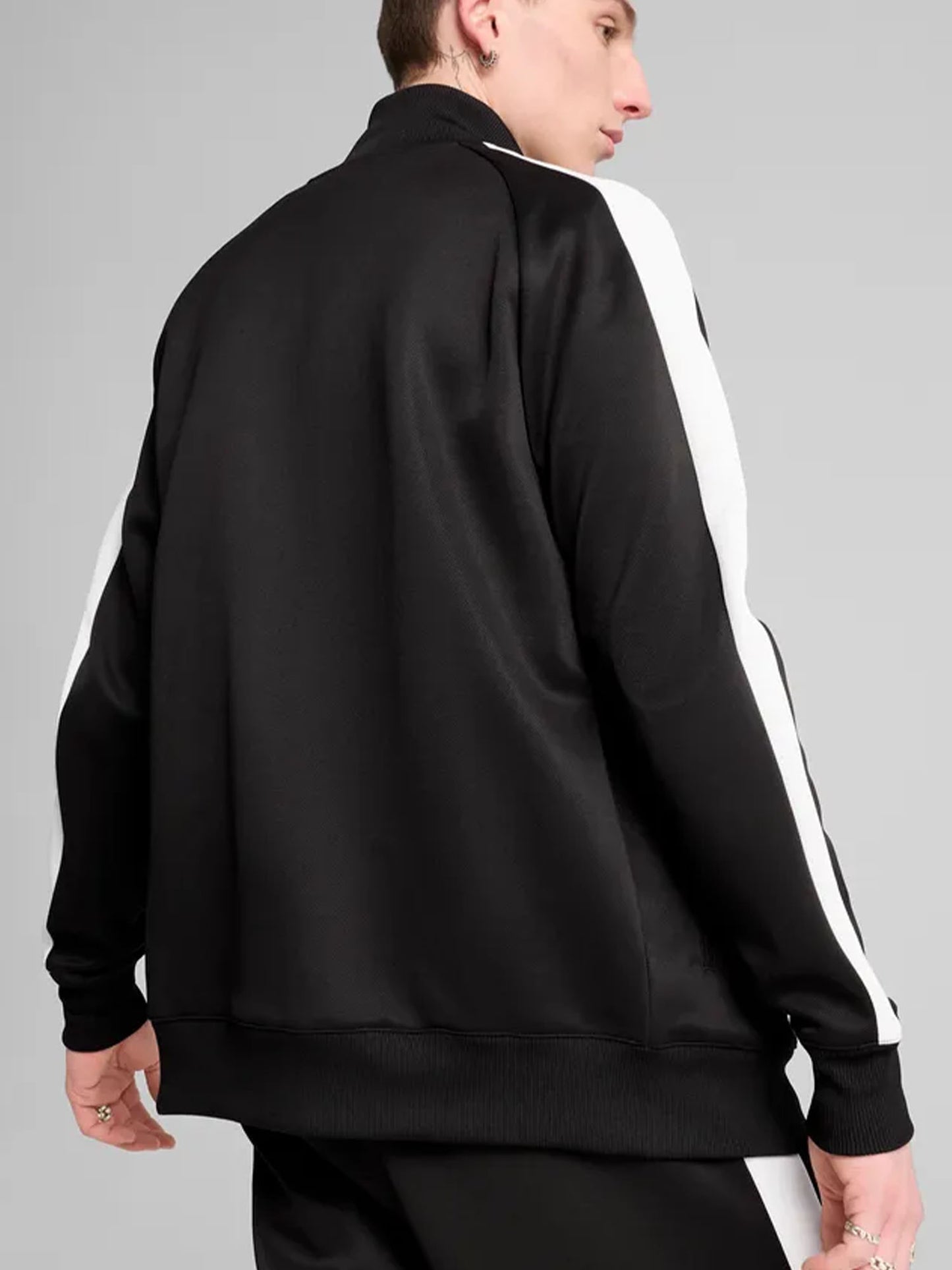 Felpa Puma T7 Always On Track uomo nera con iconiche strisce