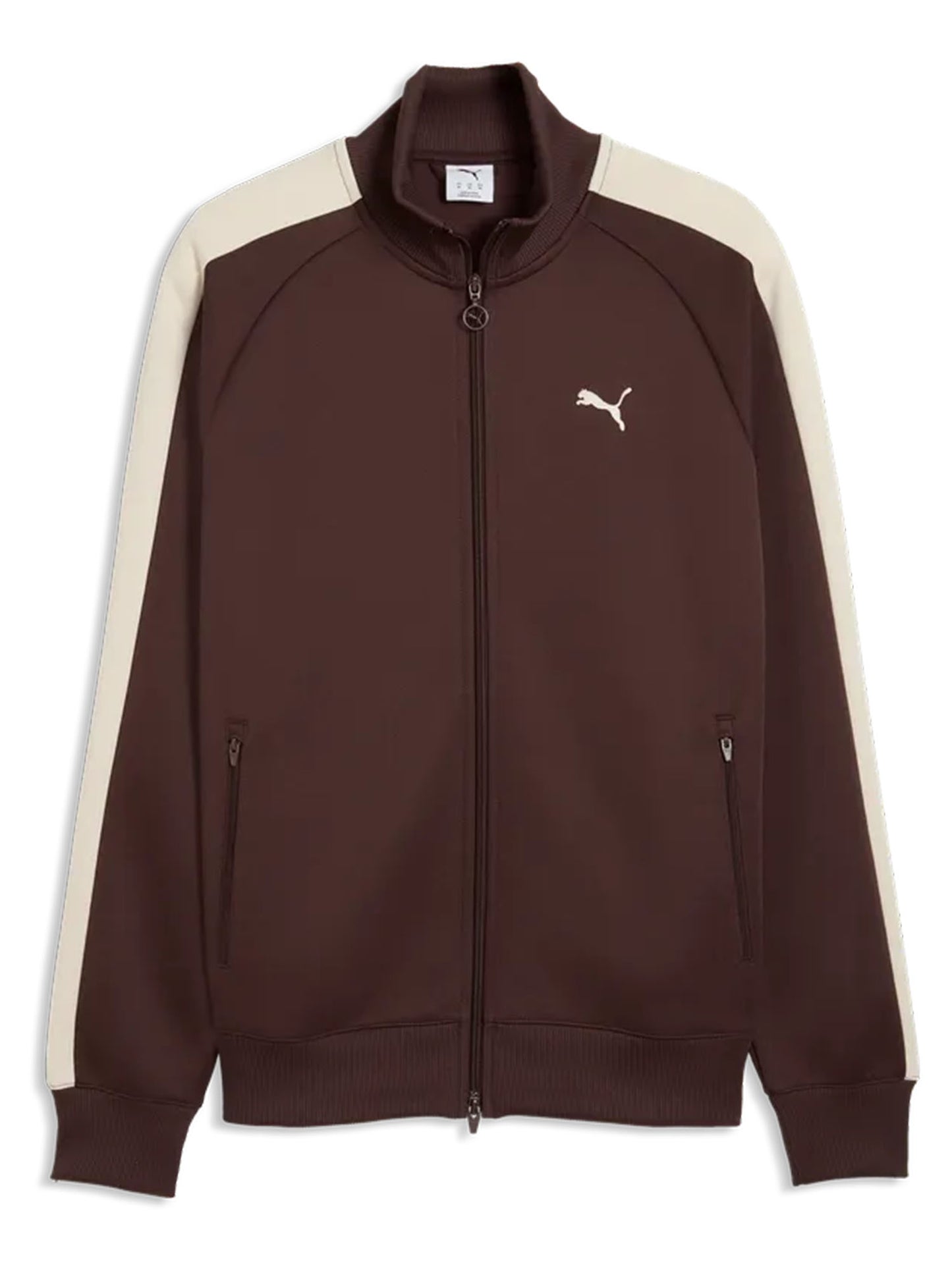 Puma T7 Always On, felpa con zip uomo marrone