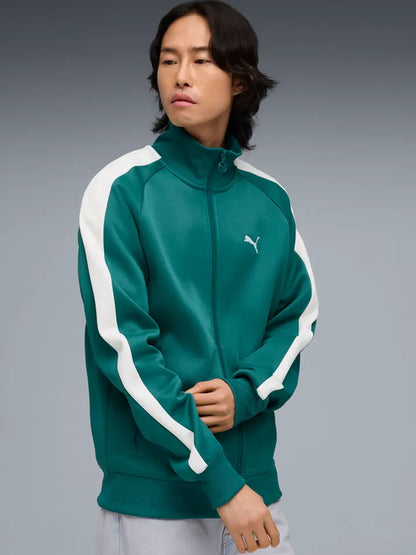 Puma T7 Always On, giacca track uomo verde in tessuto sostenibile