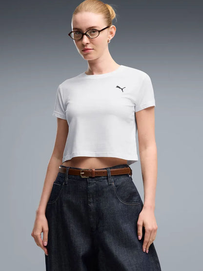 T-shirt Wardrobe Essentials di Puma donna bianca