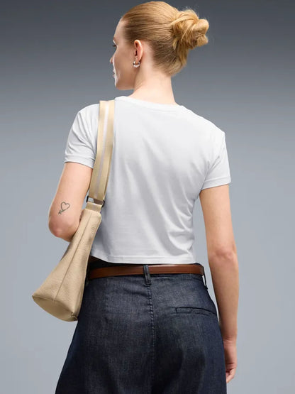 T-shirt Wardrobe Essentials di Puma donna bianca