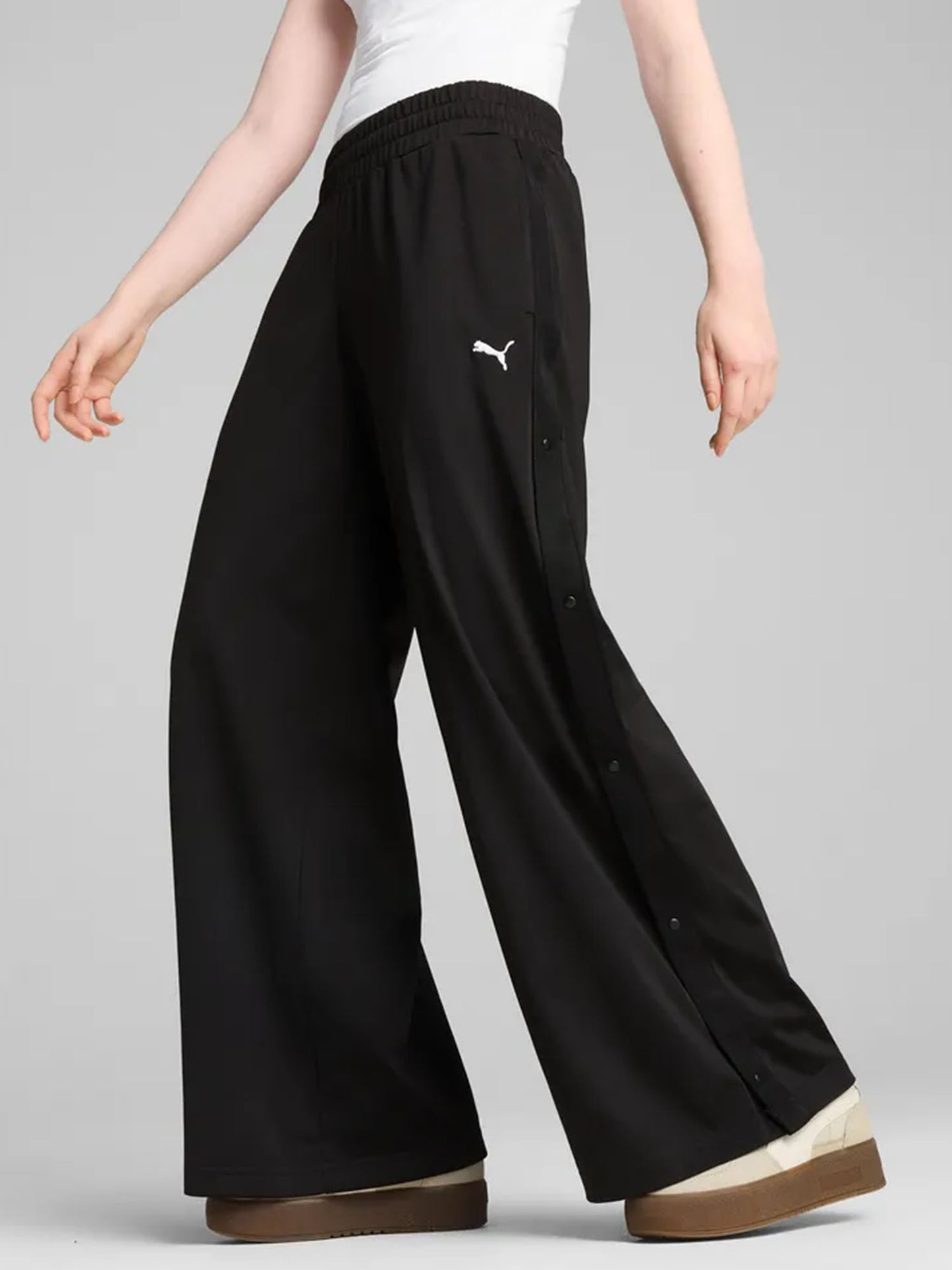 Pantaloni Low Rise Snap-Off Puma donna neri dal design versatile