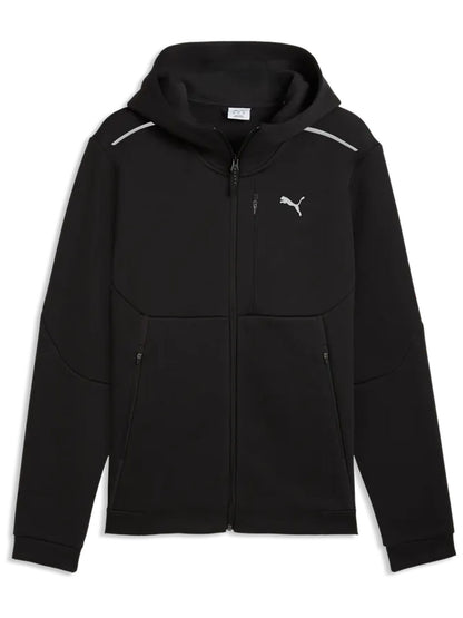 Puma Pumatech, felpa tecnica con zip da uomo nera