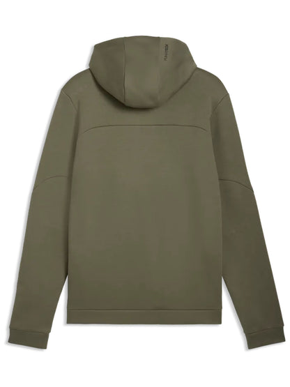 Felpa con cappuccio Puma PUMATECH full zip uomo verde