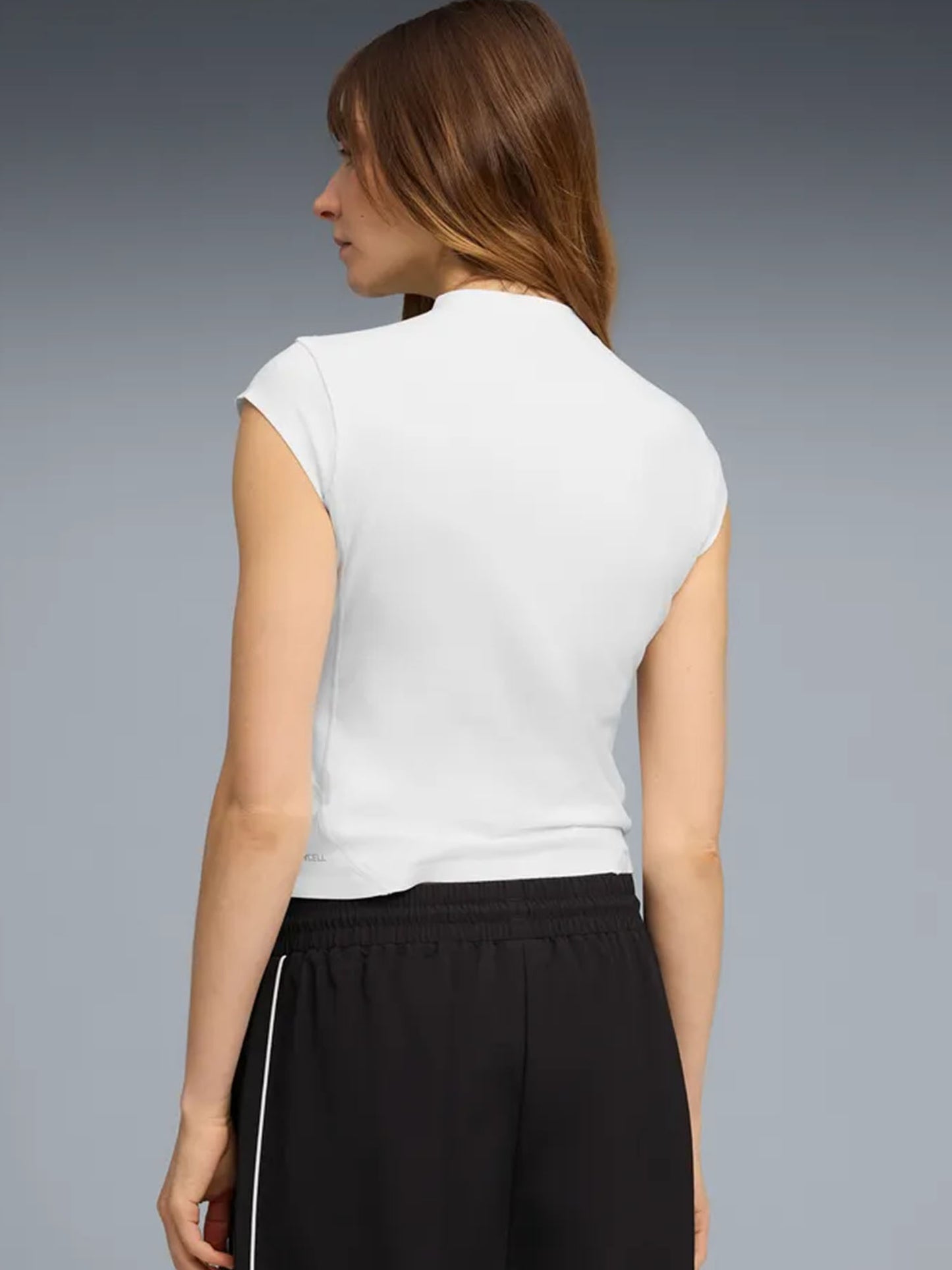 T-shirt Puma PUMATECH SENSE donna in cotone tecnico bianca