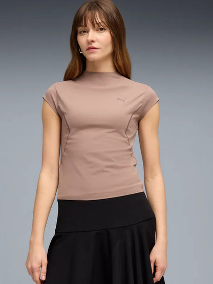 Puma Pumatech Sense, t-shirt tecnica donna viola in cotone