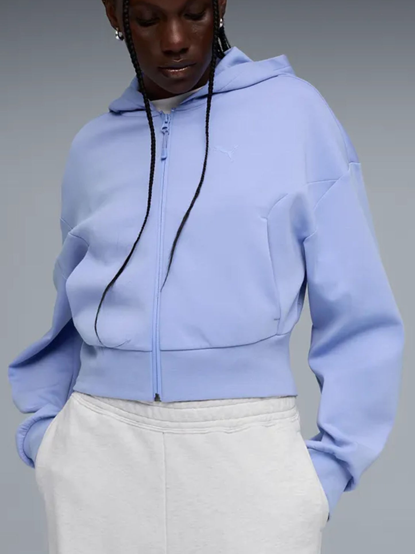 Felpa Puma PUMATECH Sense full zip donna sportiva lilla