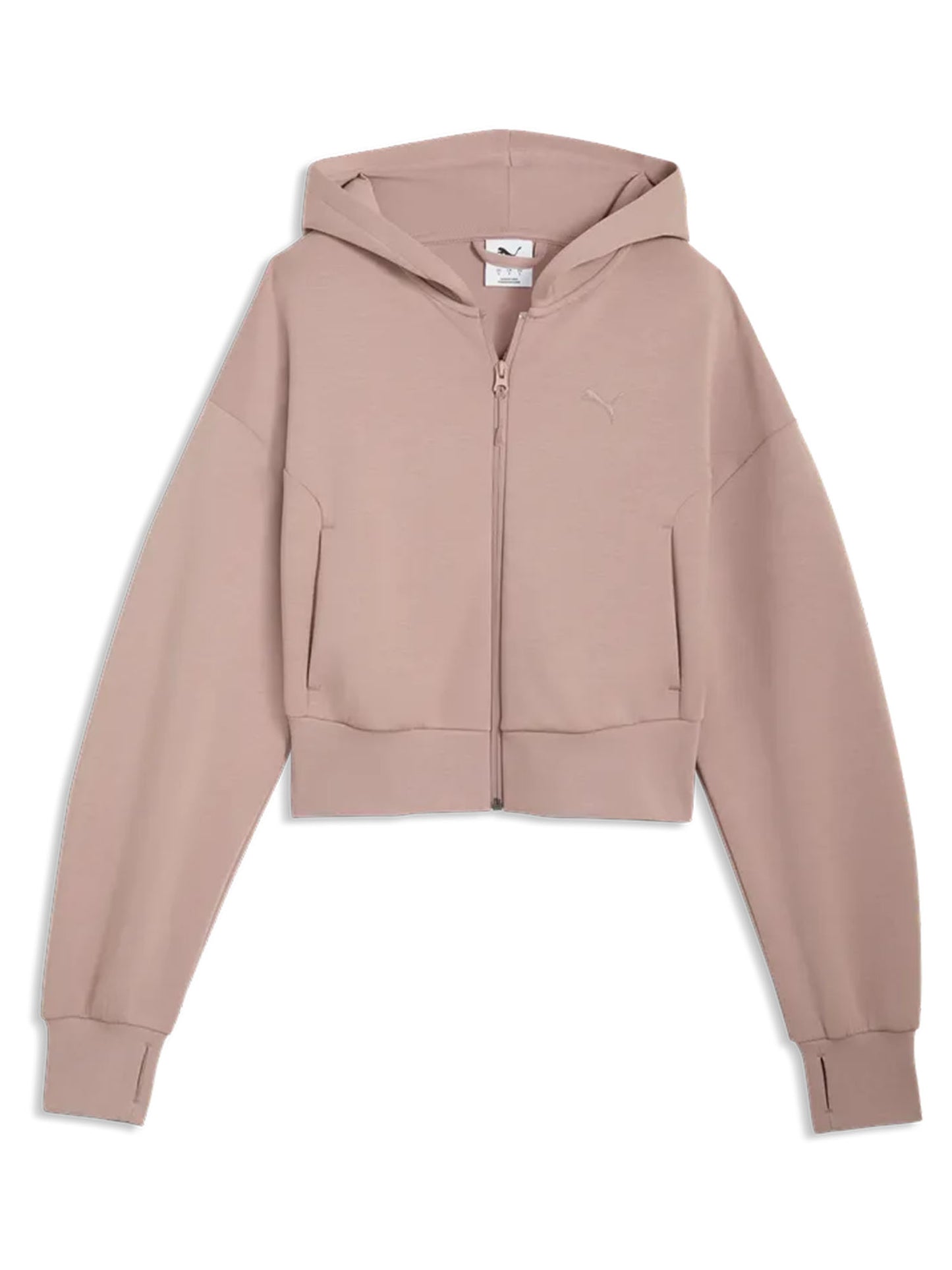 Felpa Puma PUMATECH con zip e cappuccio donna viola