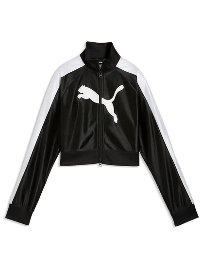 Puma Future Archive T7, felpa cropped donna nera in poliestere
