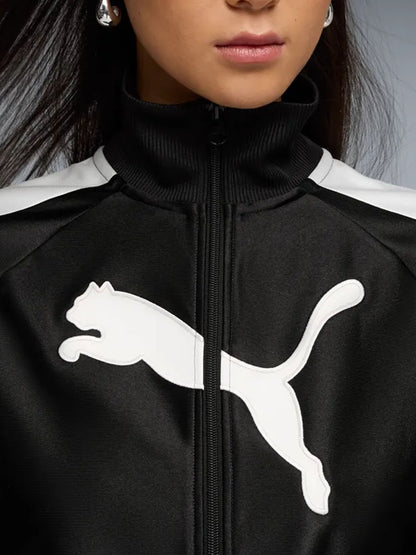 Puma Future Archive T7, felpa cropped donna nera in poliestere