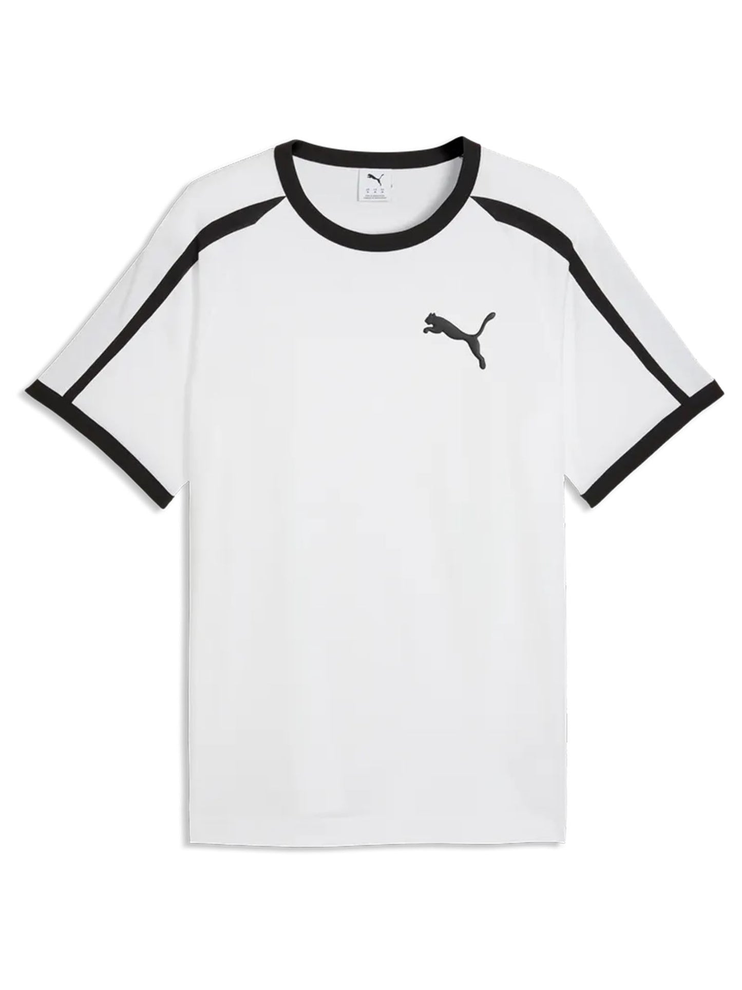 T-shirt uomo Puma T7 Big Cat in Cotone bianca con logo oversize