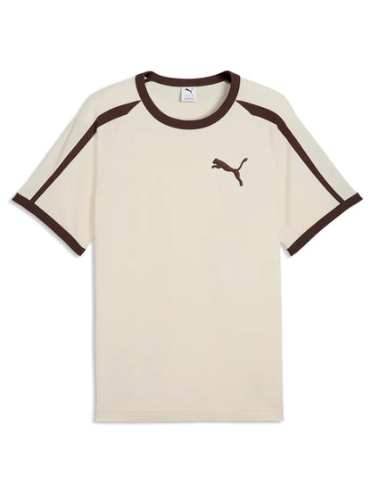 T-shirt Puma T7 Big Cat uomo beige dallo stile casual