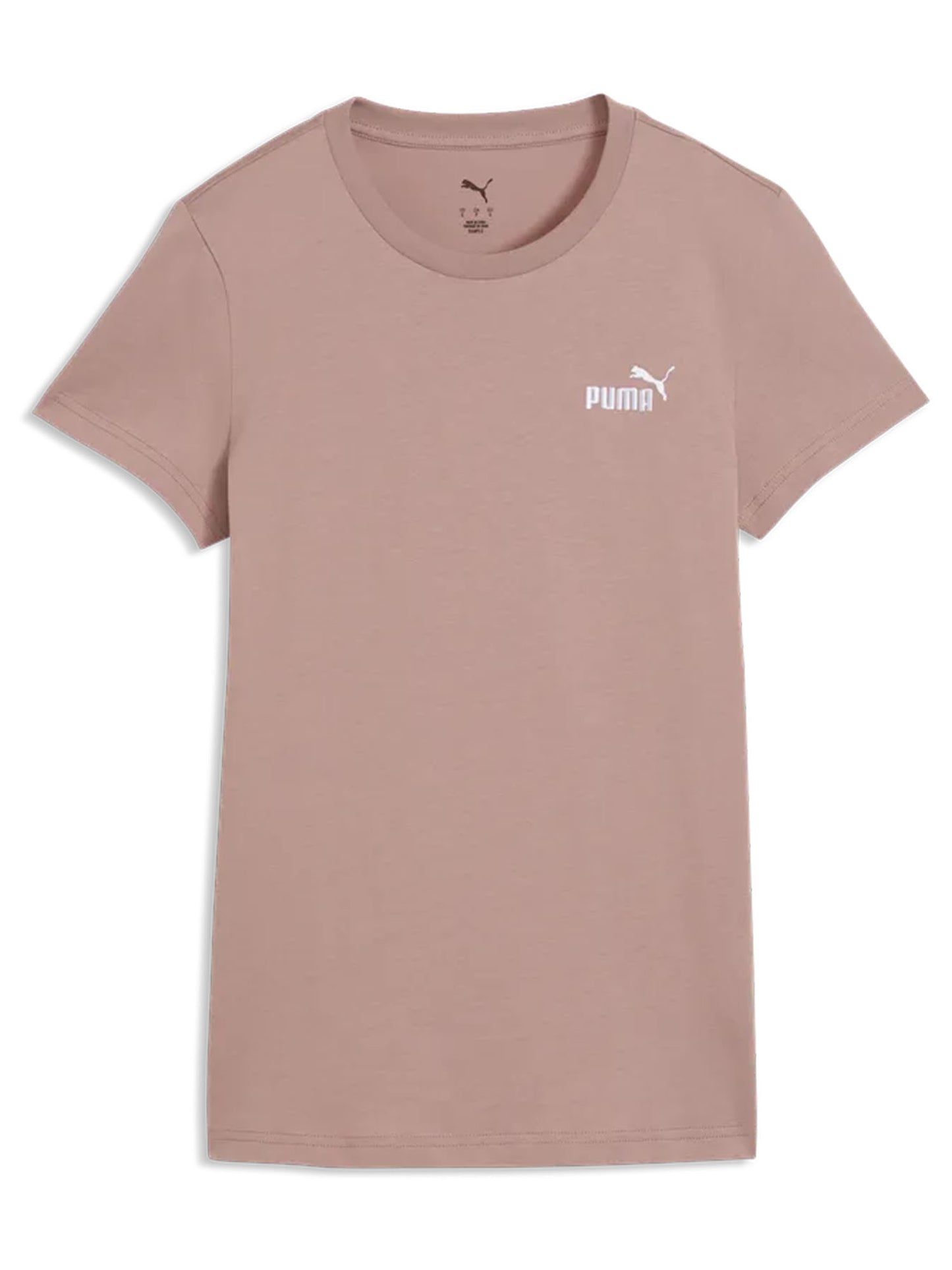 Puma Essentials, t-shirt donna in cotone viola con logo No. 1