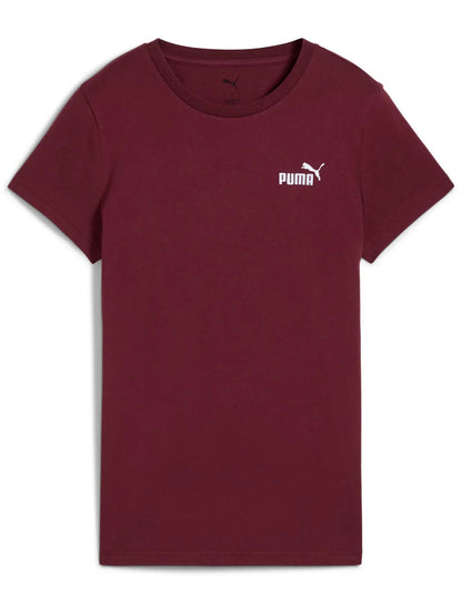 T-SHIRT GIROCOLLO PUMA DA DONNA BORDEAUX