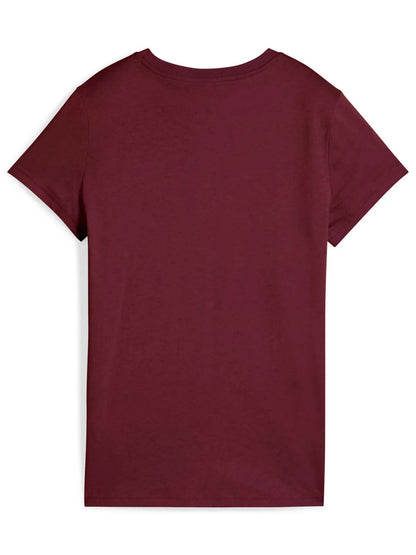 T-SHIRT GIROCOLLO PUMA DA DONNA BORDEAUX
