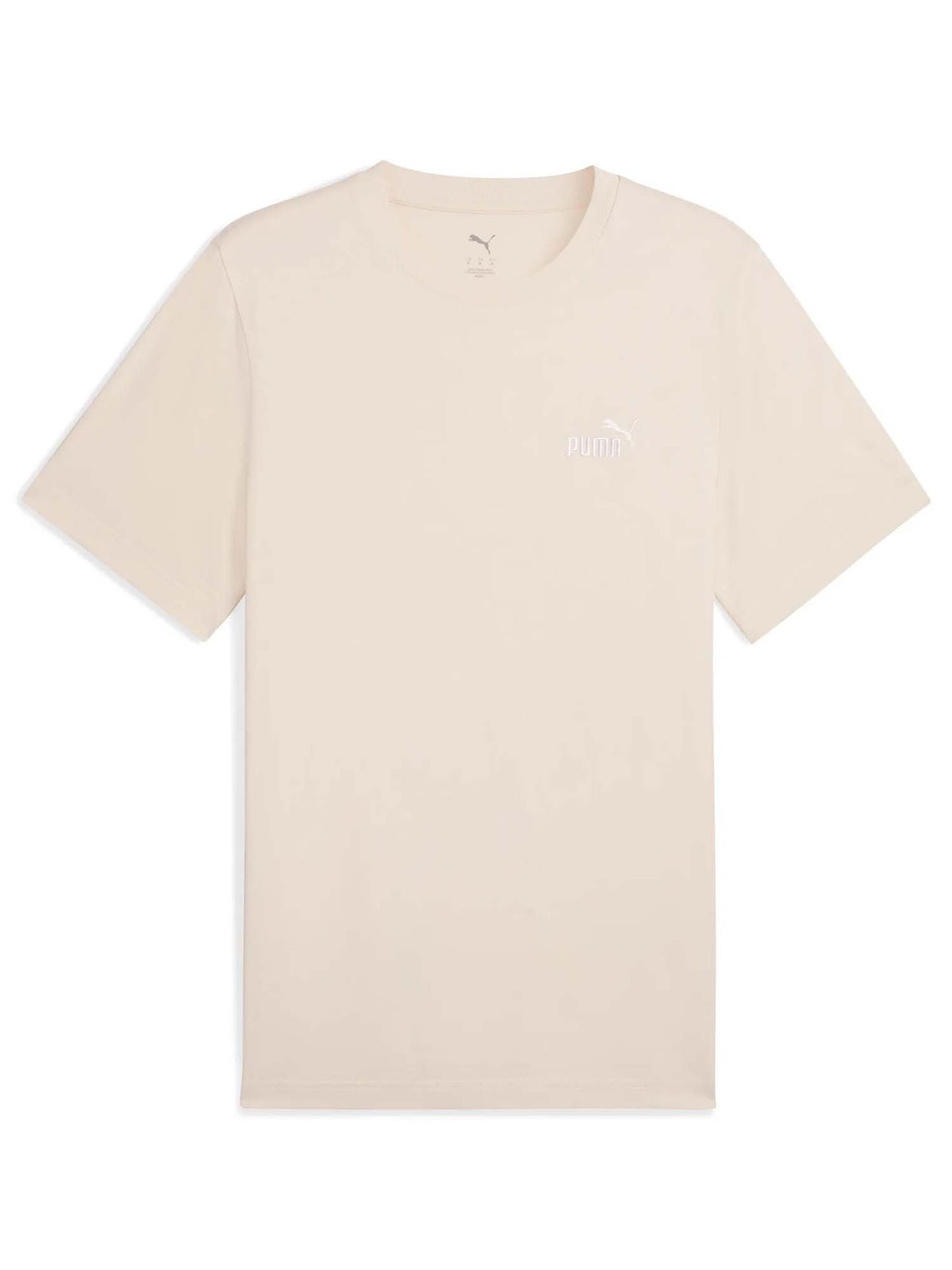 Puma Essentials, t-shirt girocollo sportiva beige da uomo