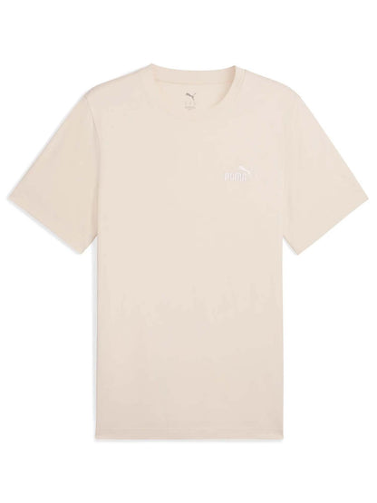 Puma Essentials, t-shirt girocollo sportiva beige da uomo
