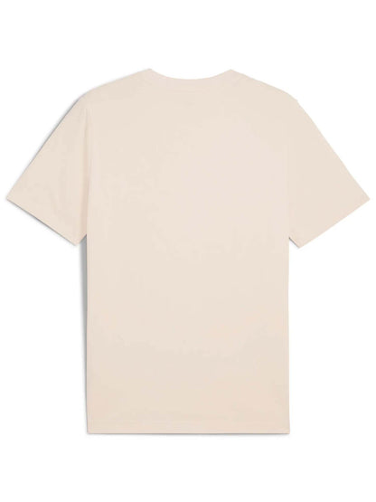 Puma Essentials, t-shirt girocollo sportiva beige da uomo