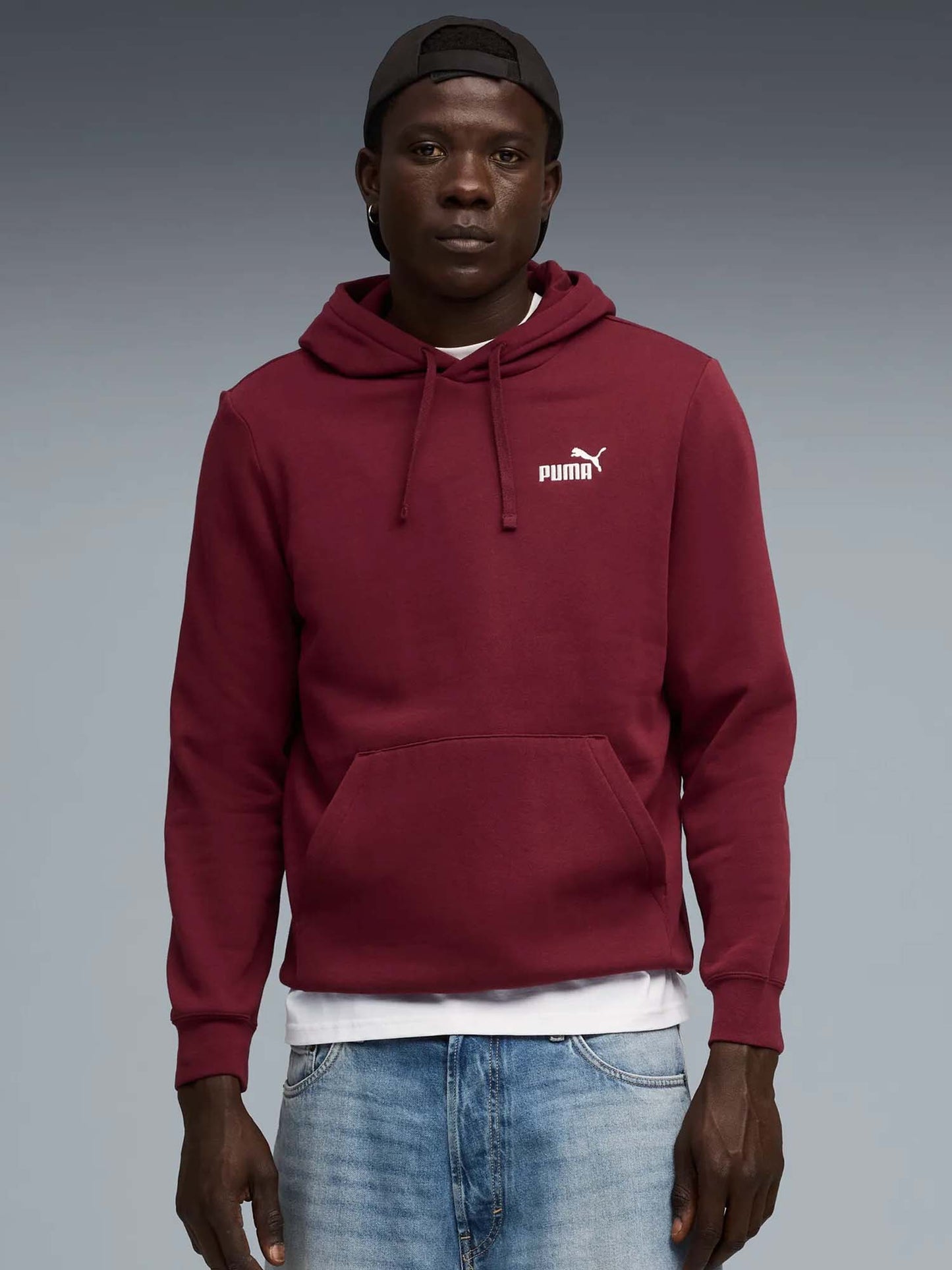 FELPA CON CAPPUCCIO PUMA DA UOMO BORDEAUX