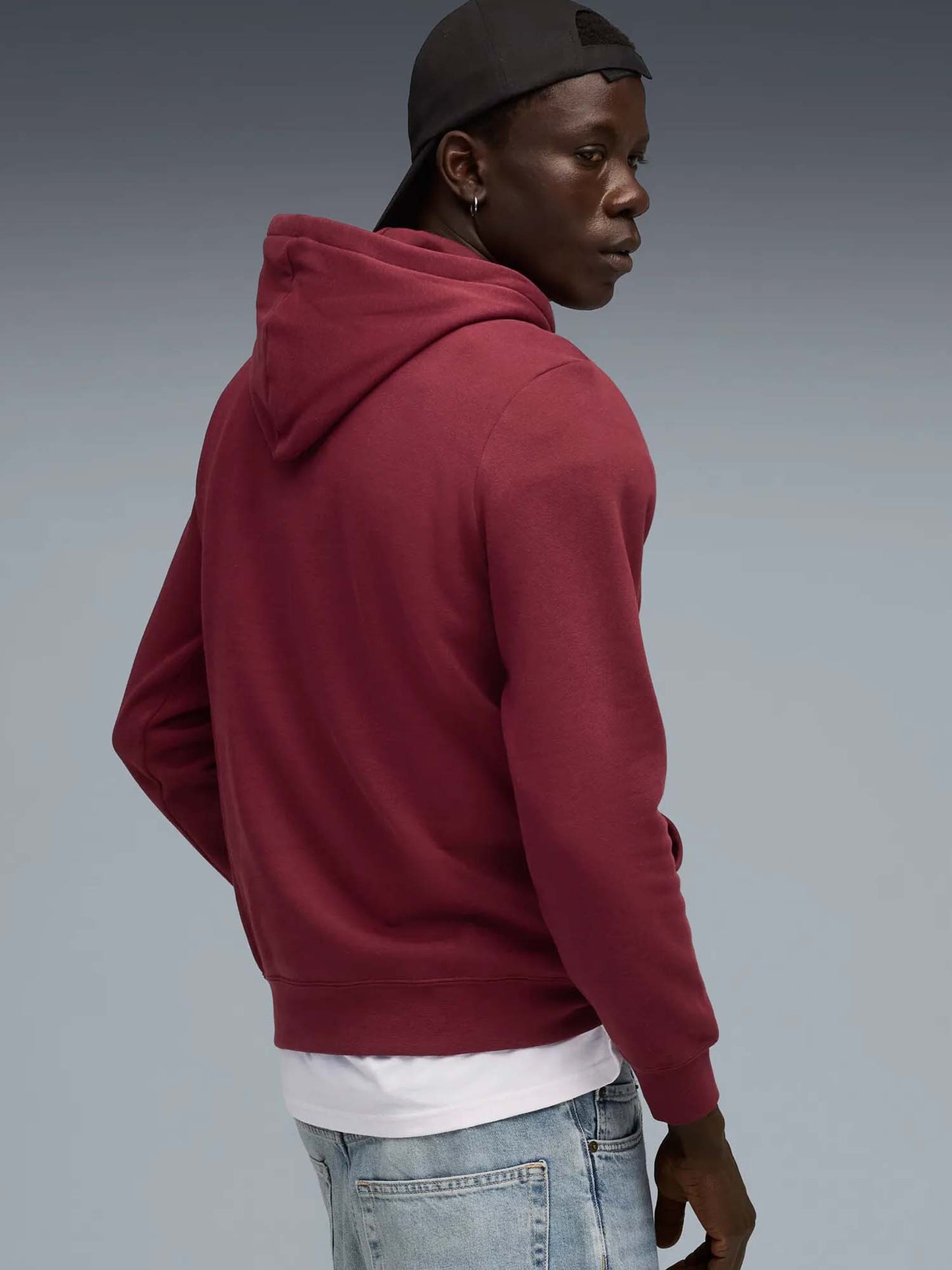 FELPA CON CAPPUCCIO PUMA DA UOMO BORDEAUX