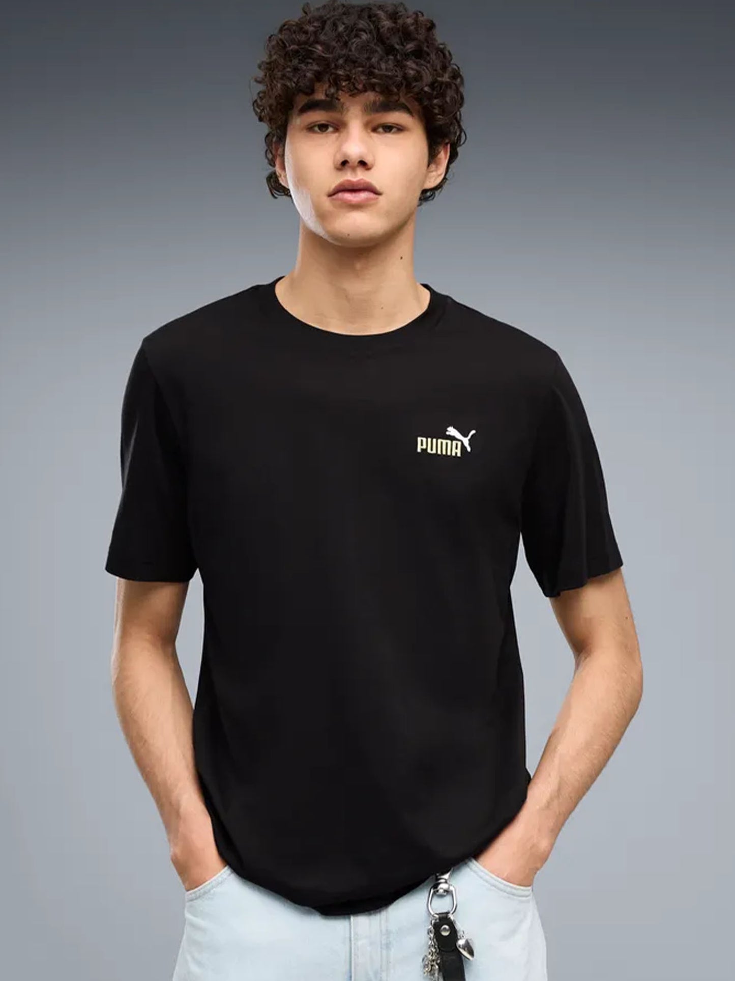 Puma Essentials 2 Colour, t-shirt maniche corte da uomo nera
