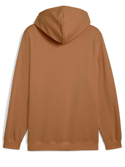 FELPA CON CAPPUCCIO ESSENTIALS PUMA DA UOMO CARAMELLO