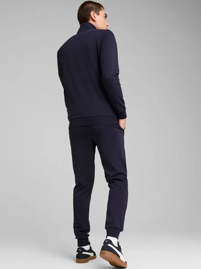 Tuta Essentials Puma uomo blu in cotone per uso sportivo