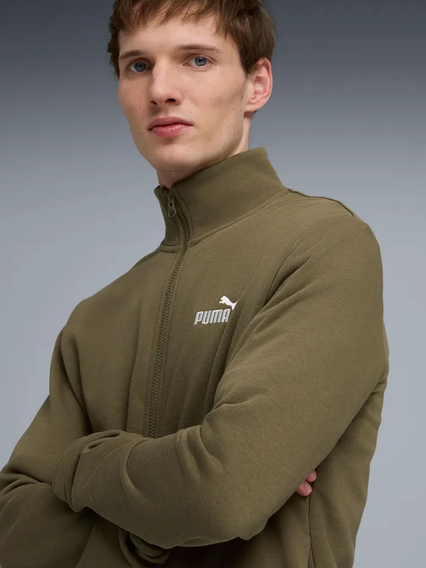 Tuta Essentials Puma uomo in grigio sportivo