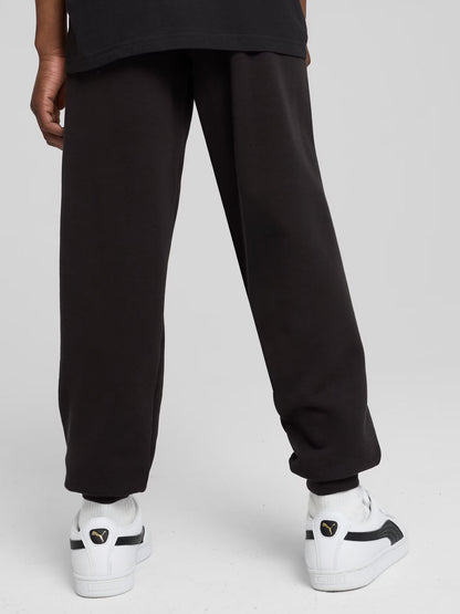 Pantaloni Puma Ess No.1 Logo in cotone nero per bambino