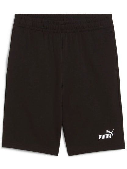 Shorts Essentials No. 1 Logo in morbido cotone nero per bambino